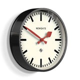 Newgate Luggage Clock Black - Front View
