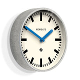Newgate Luggage Wall Clock Galvanised Blue Hands - Front View
