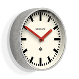 Newgate Luggage Wall Clock Galvanised Red Hands - Front View