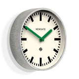 Newgate Luggage Wall Clock Galvanised Green Hands - Front View