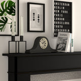 Newgate Time Machine Mantel Clock Gravity Grey - Top-Down View