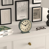 Newgate Theatre Mantel Clock Asparagus Green - 45-Degree Angle