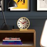 Newgate Railway Mantel Clock Cheeky Yellow - Front View