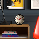 Newgate Railway Mantel Clock Cave Black - Front View