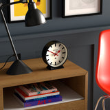 Newgate Railway Mantel Clock Cave Black - Side View