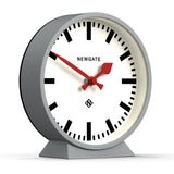 Newgate Railway Mantel Clock Posh Grey - Front View
