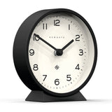 Newgate M Mantel Clock Cave Black - Front View
