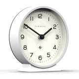 Newgate M Mantel Clock Pebble White - Front View