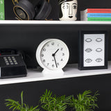 Newgate M Mantel Clock Pebble White - Side View