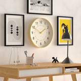 Newgate Monopoly Plywood Wall Clock With Yellow Hands - Top-Down View