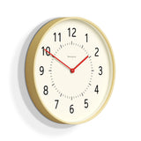 Newgate Monopoly Plywood Wall Clock With Red Hands - Front View
