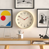 Newgate Monopoly Plywood Wall Clock With Red Hands - Side View