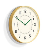 Newgate Monopoly Plywood Wall Clock With Green Hands - Front View