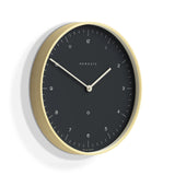 Newgate Mr Clarke Clock Pale Wood Oil Grey Dial - Front View