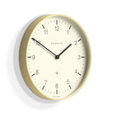 Newgate Mr Clarke Clock Pale Wood Arabic Dial - Front View