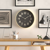 Newgate Mr Clarke Clock Pale Wood Reverse Hopscotch Dial - Side View