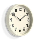 Newgate Number Four Wall Clock Matte Linen White - Front View