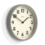 Newgate Number Four Wall Clock Matte Posh Grey - Front View