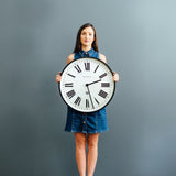 Newgate Number One Clock Italian Black - Top-Down View