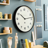 Newgate Number One Clock Echo Black - Top-Down View