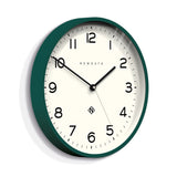 Newgate Number Three Echo Wall Clock Green - Front View