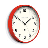 Newgate Number Three Echo Clock Silicone Red - Front View