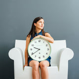 Newgate Number Three Echo Clock Silicone Neo Mint - Top-Down View