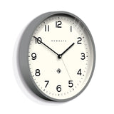Newgate Number Three Echo Clock Silicone Grey - Front View