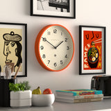 Newgate Number Three Echo Clock Silicone Orange - Top-Down View