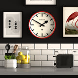Newgate Railway Clock Red - Side View