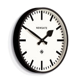 Newgate Railway Clock Black - Front View
