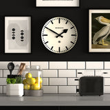 Newgate Railway Clock Black - Side View