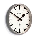 Newgate Railway Clock Grey - Front View
