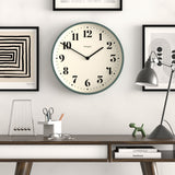 Newgate Number Two Wall Clock Asparagus Green - Side View