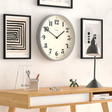 Newgate Number Two Wall Clock Matte Posh Grey - Top-Down View
