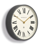 Newgate Mr Butler Wall Clock Moonstone Grey - Front View