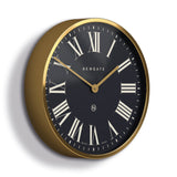 Newgate Mr Butler Wall Clock Radial Brass - Front View