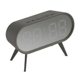 Newgate Space Hotel Cyborg Led Alarm Clock Grey - 45-Degree Angle