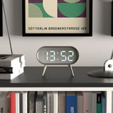 Newgate Space Hotel Cyborg Led Alarm Clock Grey - Close-Up Angle