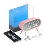 Newgate Space Hotel Cyborg Led Alarm Clock Pink - 45-Degree Angle