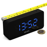 Newgate Space Hotel Hypertron Alarm Clock Black Case - Black Lens - Blue Led - Side View