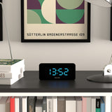 Newgate Space Hotel Hypertron Alarm Clock Black Case - Black Lens - Blue Led - Rear View
