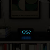 Newgate Space Hotel Hypertron Alarm Clock Black Case - Black Lens - Blue Led - Close-Up Angle