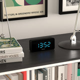 Newgate Space Hotel Hypertron Alarm Clock Black Case - Black Lens - Blue Led - Low Angle