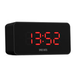 Newgate Space Hotel Hypertron Alarm Clock Black Case - Black Lens - Red Led - Front View