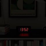 Newgate Space Hotel Hypertron Alarm Clock Black Case - Black Lens - Red Led - Rear View