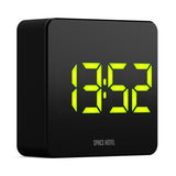 Newgate Space Hotel Orbatron Alarm Clock Black Case - Black Lens - Green Led - Front View