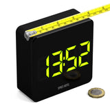 Newgate Space Hotel Orbatron Alarm Clock Black Case - Black Lens - Green Led - Side View