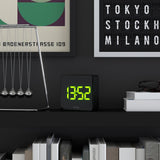 Newgate Space Hotel Orbatron Alarm Clock Black Case - Black Lens - Green Led - Rear View