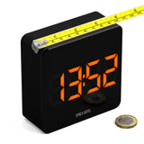 Newgate Space Hotel Orbatron Alarm Clock Black Case - Black Lens - Orange Led - Side View
